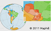 Political Location Map of Yby Yau