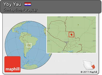 Savanna Style Location Map of Yby Yau