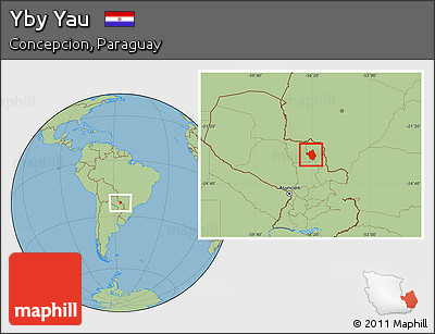 Savanna Style Location Map of Yby Yau