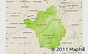 Physical Map of Yby Yau, shaded relief outside