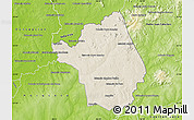 Shaded Relief Map of Yby Yau, physical outside