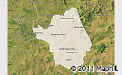 Shaded Relief Map of Yby Yau, satellite outside