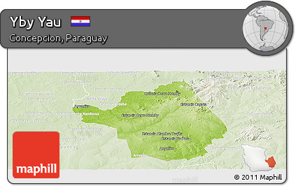 Physical Panoramic Map of Yby Yau, lighten