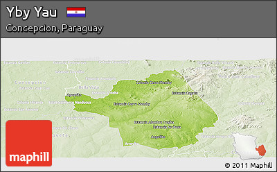 Physical Panoramic Map of Yby Yau, lighten