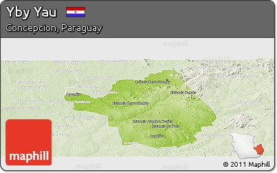 Physical Panoramic Map of Yby Yau, lighten