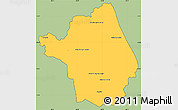 Savanna Style Simple Map of Yby Yau, cropped outside