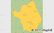 Savanna Style Simple Map of Yby Yau, single color outside