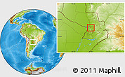 Physical Location Map of 1 de Marzo