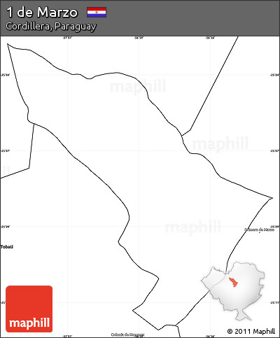 Blank Simple Map of 1 De Marzo
