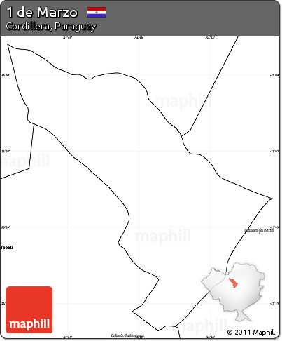 Blank Simple Map of 1 De Marzo