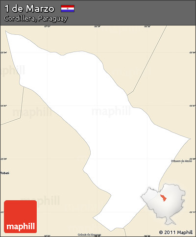 Classic Style Simple Map of 1 De Marzo