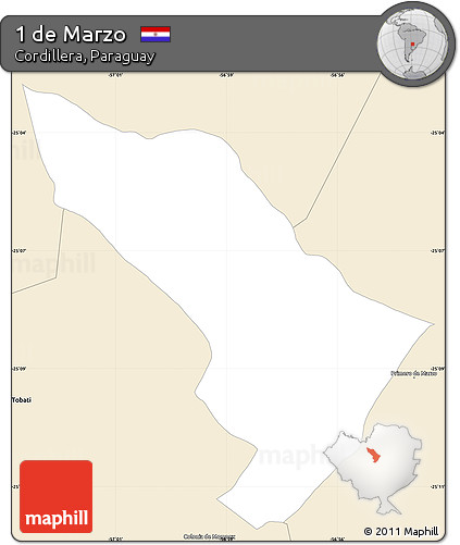 Classic Style Simple Map of 1 De Marzo