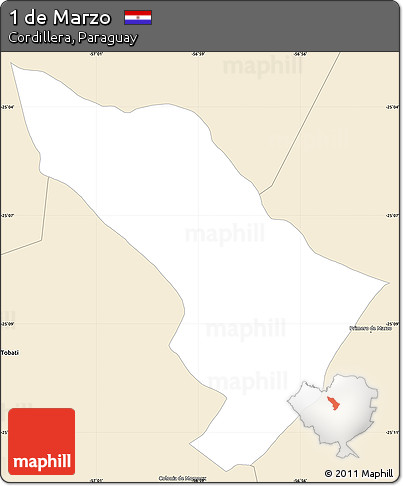 Classic Style Simple Map of 1 De Marzo