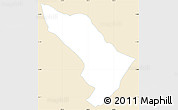 Classic Style Simple Map of 1 de Marzo, single color outside