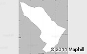 Gray Simple Map of 1 de Marzo