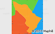Political Simple Map of 1 de Marzo