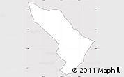 Silver Style Simple Map of 1 de Marzo, cropped outside