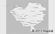 Gray 3D Map of Cordillera, single color outside