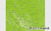 Physical 3D Map of Cordillera