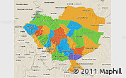 Political 3D Map of Cordillera, shaded relief outside