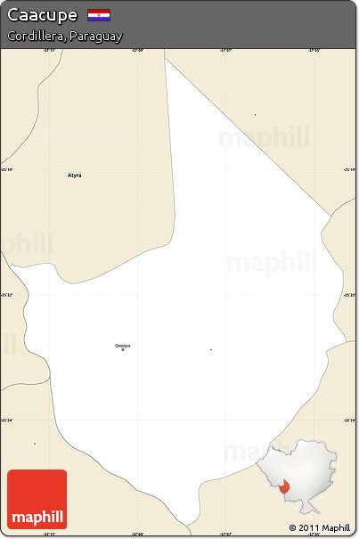 Classic Style Simple Map of Caacupe