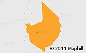 Political Simple Map of Caacupe, single color outside, borders and labels