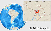 Shaded Relief Location Map of Emboscada