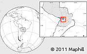 Blank Location Map of Itacurubi de la Cordiller, highlighted country, highlighted parent region