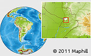 Physical Location Map of Itacurubi de la Cordiller, highlighted parent region