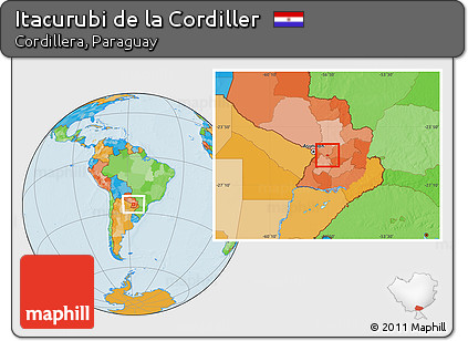 Political Location Map of Itacurubi De La Cordiller