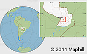 Savanna Style Location Map of Itacurubi de la Cordiller, highlighted country
