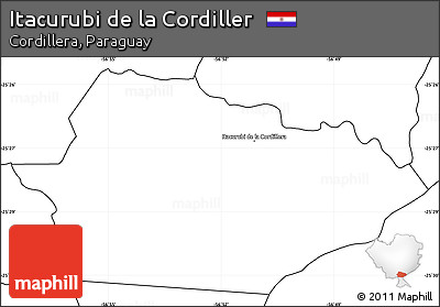 Blank Simple Map of Itacurubi De La Cordiller