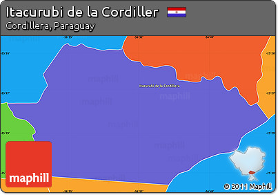 Political Simple Map of Itacurubi De La Cordiller