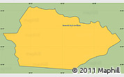Savanna Style Simple Map of Itacurubi de la Cordiller, cropped outside