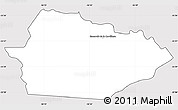 Silver Style Simple Map of Itacurubi de la Cordiller, cropped outside