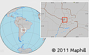Gray Location Map of Loma Grande