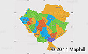 Political Map of Cordillera, cropped outside