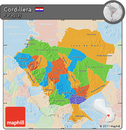 Political Map of Cordillera, lighten