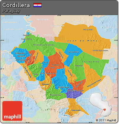 Political Map of Cordillera, lighten