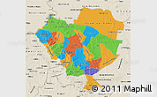 Political Map of Cordillera, shaded relief outside