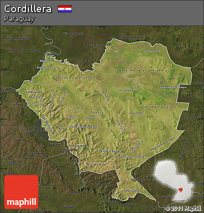 Satellite Map of Cordillera, darken