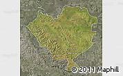 Satellite Map of Cordillera, semi-desaturated