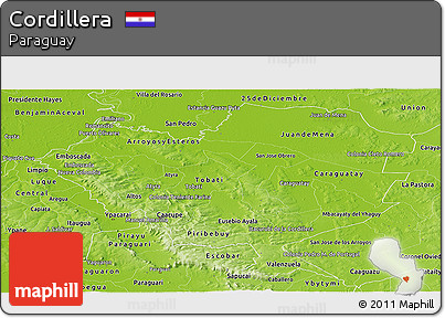 Physical Panoramic Map of Cordillera
