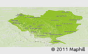 Physical Panoramic Map of Cordillera, lighten