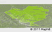 Physical Panoramic Map of Cordillera, semi-desaturated