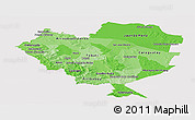 Political Shades Panoramic Map of Cordillera, cropped outside