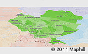 Political Shades Panoramic Map of Cordillera, lighten