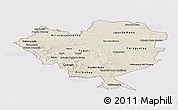Shaded Relief Panoramic Map of Cordillera, cropped outside