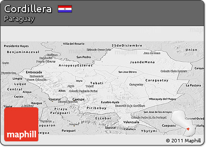 Silver Style Panoramic Map of Cordillera