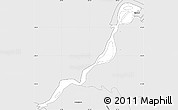 Silver Style Simple Map of Rio Paraguay